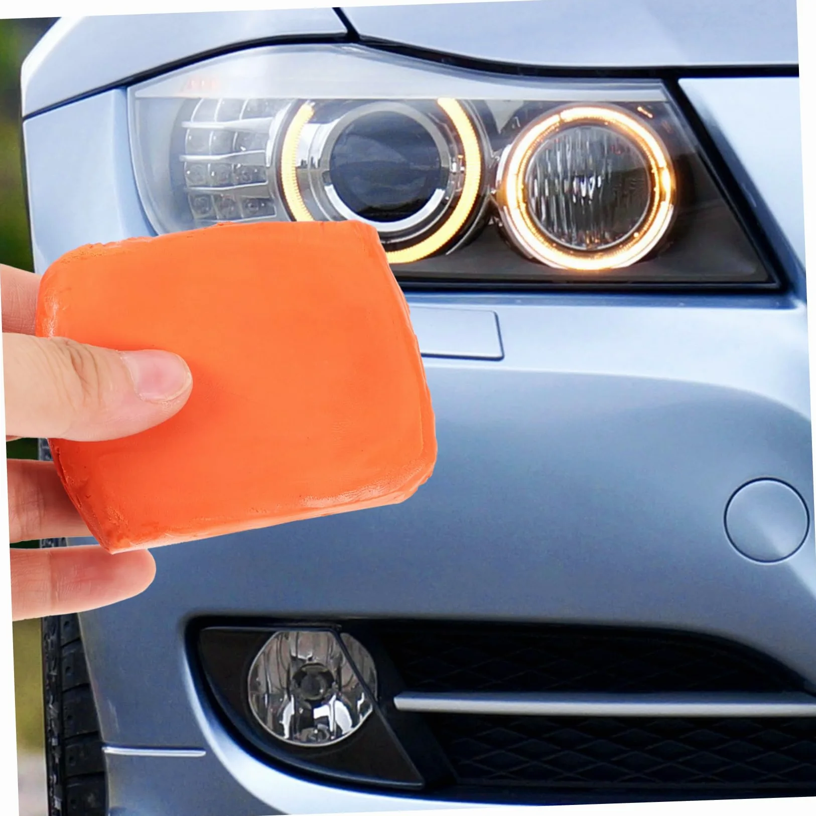 5 Set Dell'autolavaggio Argilla Macchine Plastilina Prodotti per La Pulizia Dell'auto Accessori per La Pulizia Dell'auto Dettagli Auto Gomma da Cancellare Arancia 4 Pezzi*5