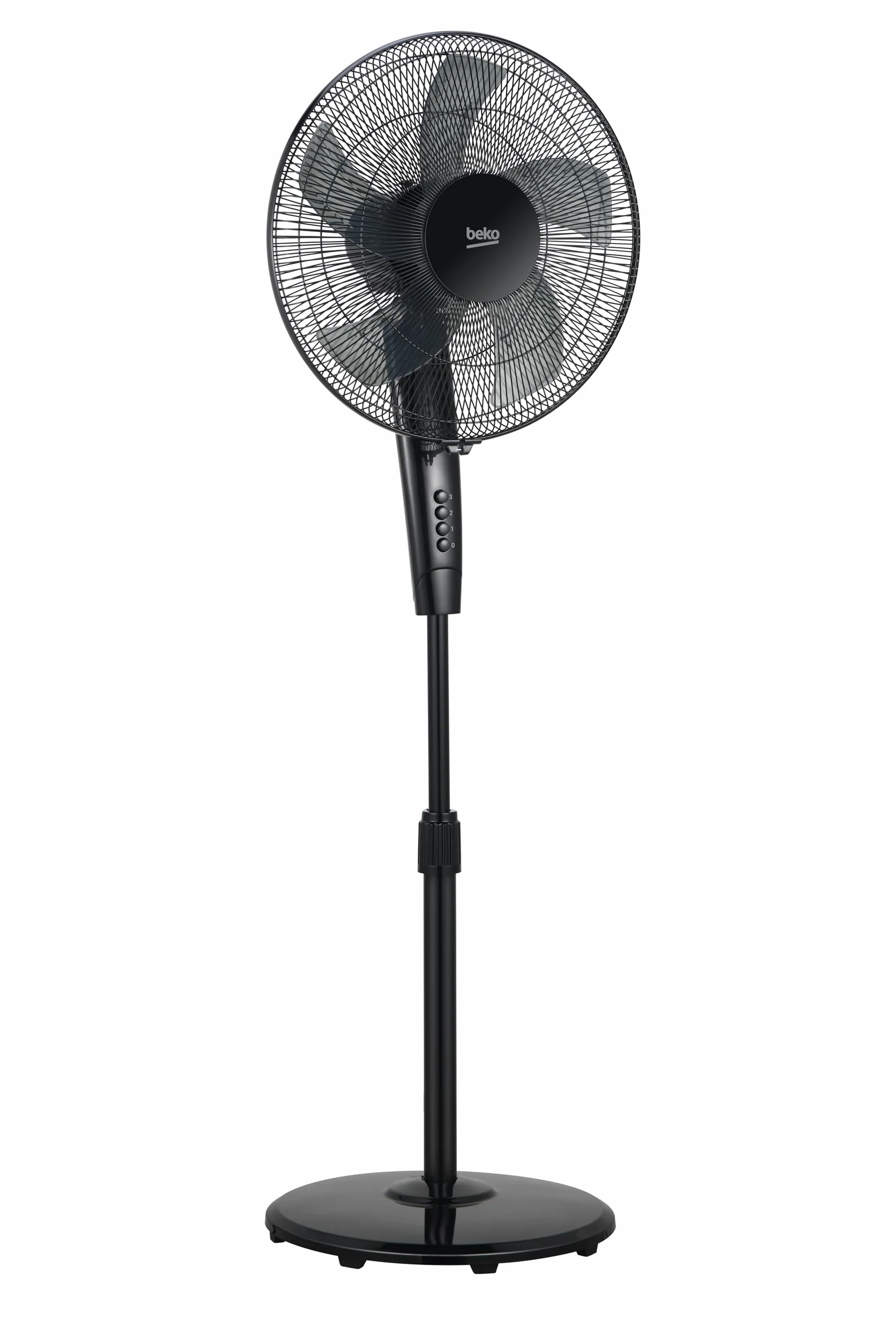Beko - EFS5100B - Ventilatore a Piantana, 45 W, 3 Velocità, Altezza e Inclinazione Regolabile - Nero, 45,2 x 40 x 135 cm