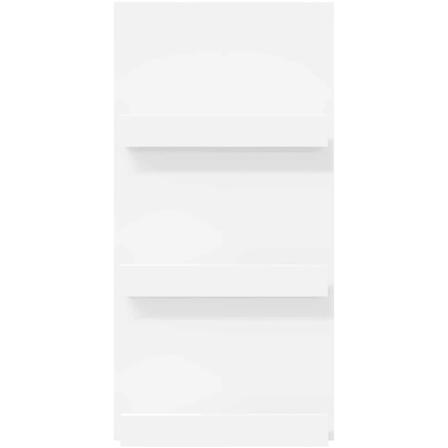Portariviste bianco in legno 51 x 11 x 102 cm con 3 ripiani, versatile portariviste e organizer per soggiorno, ufficio e angolo di lettura