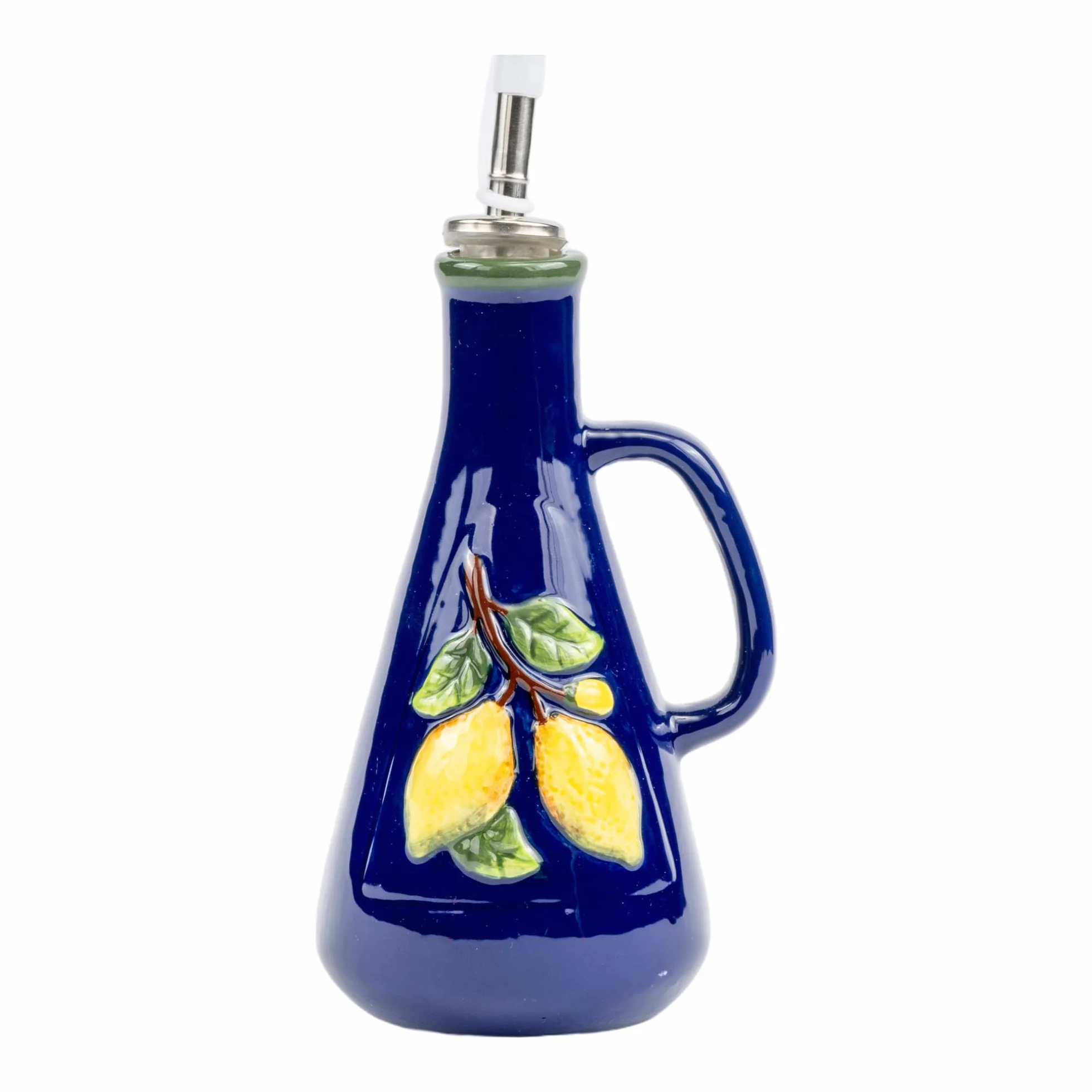 Oliera in ceramica colorata con limoni - Diversi colori (SF97 - Blu)