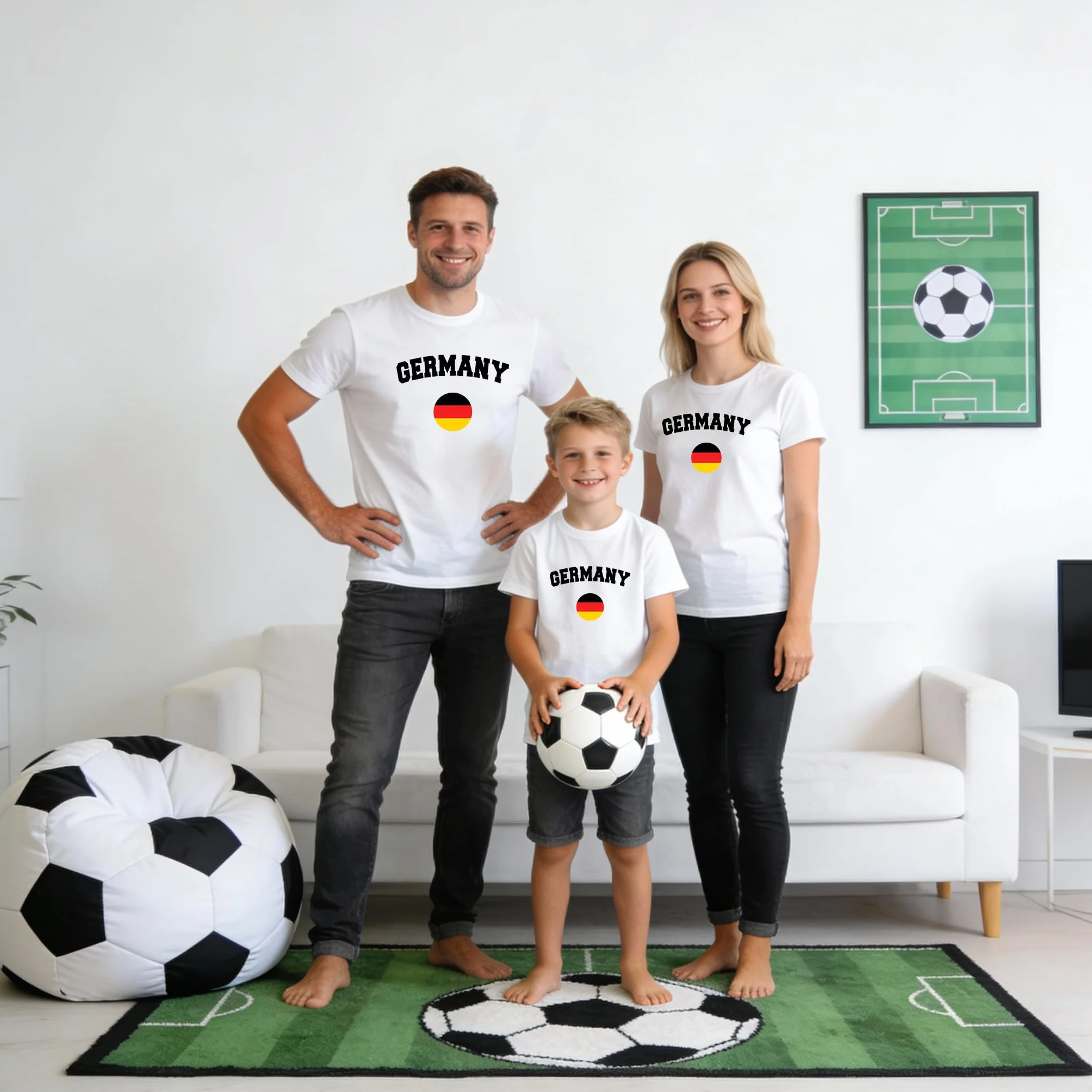 2026 Magliette Personalizzate per Famiglie appassionate di Calcio Magliette Personalizzate per Coppie appassionate di Calcio