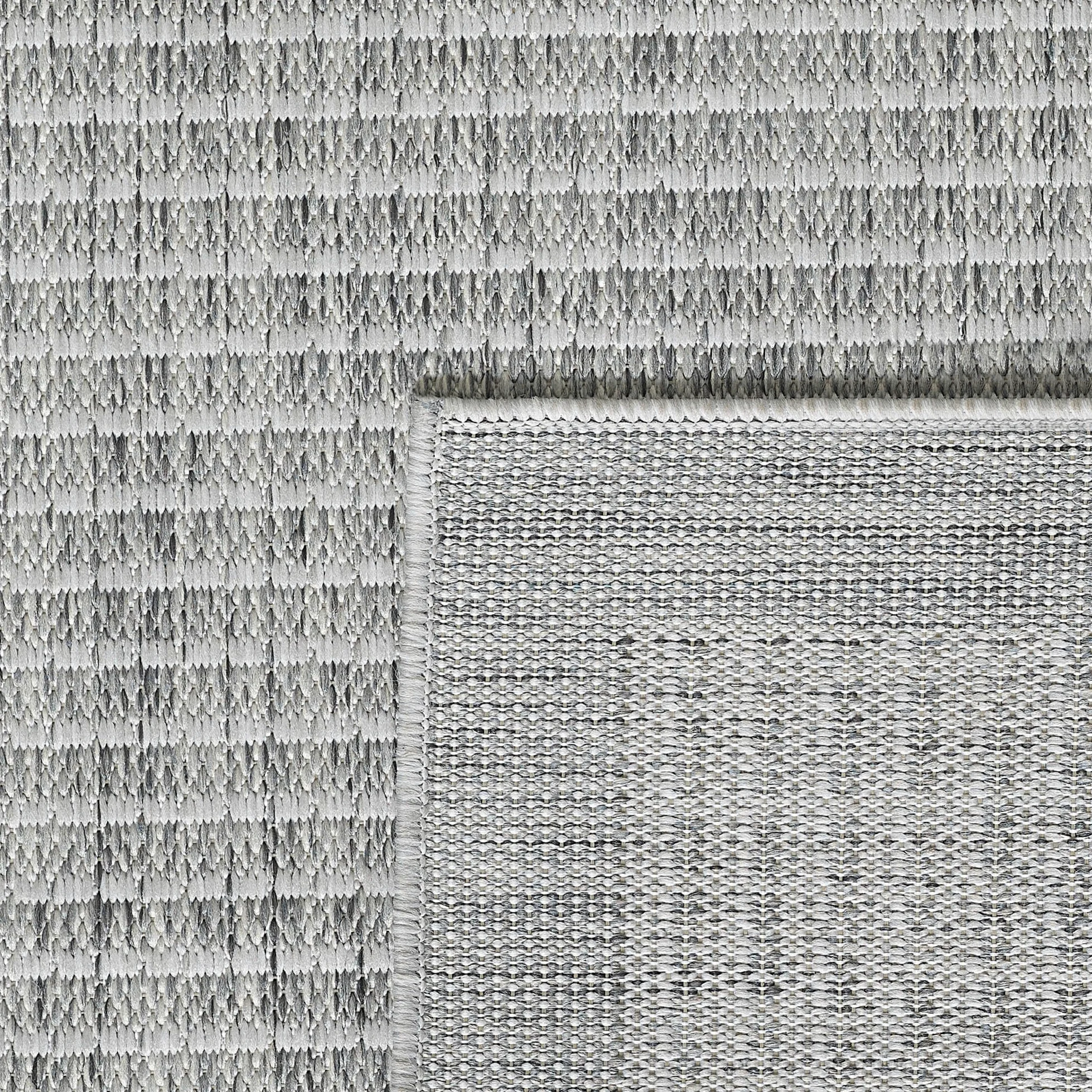 SIMPEX Tappeto da Esterno per Terrazza, Balcone e Giardino, Tappeto da Cucina Monocolore, Tappeto Lavabile in Varie Misure e Colori Grigio, 200 x 290 cm