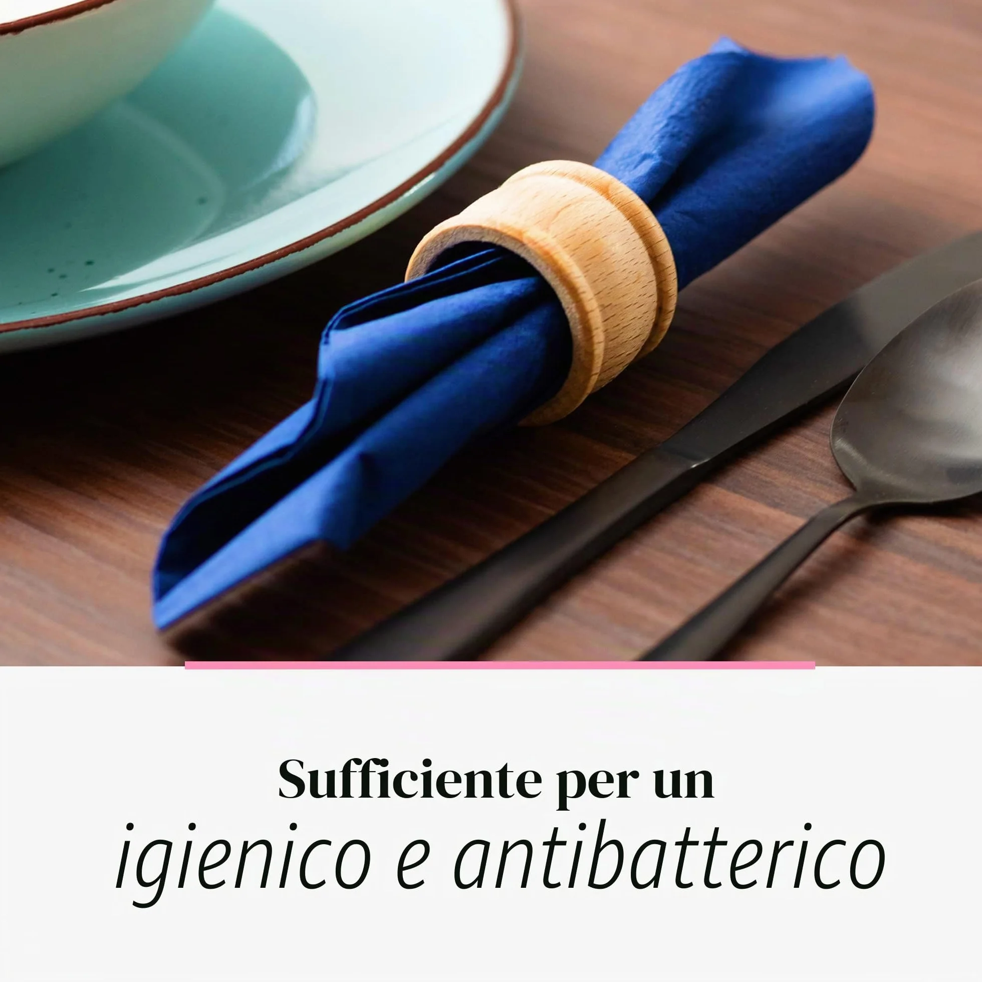 tuuli Kitchen Set di 6 pezzi Portatovaglioli in Legno per Tavolo Decor Φ 4,3 cm