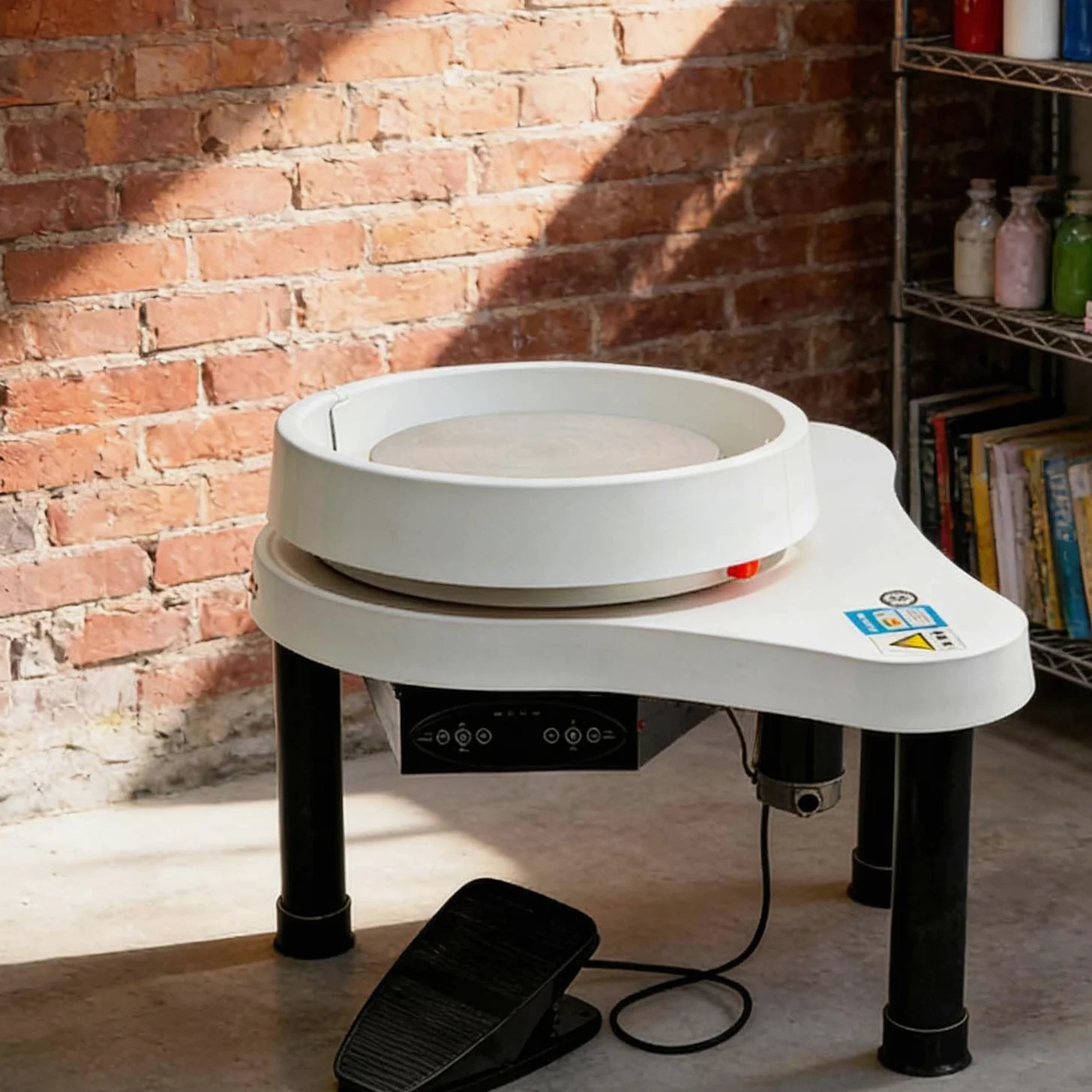 Nuova Macchina per La Formatura della Ceramica con Motore da 200 W, con Touch Screen LCD E Pedale per La Regolazione della velocità. per Artisti Adulti E Hobbisti della Ceramica.(White)