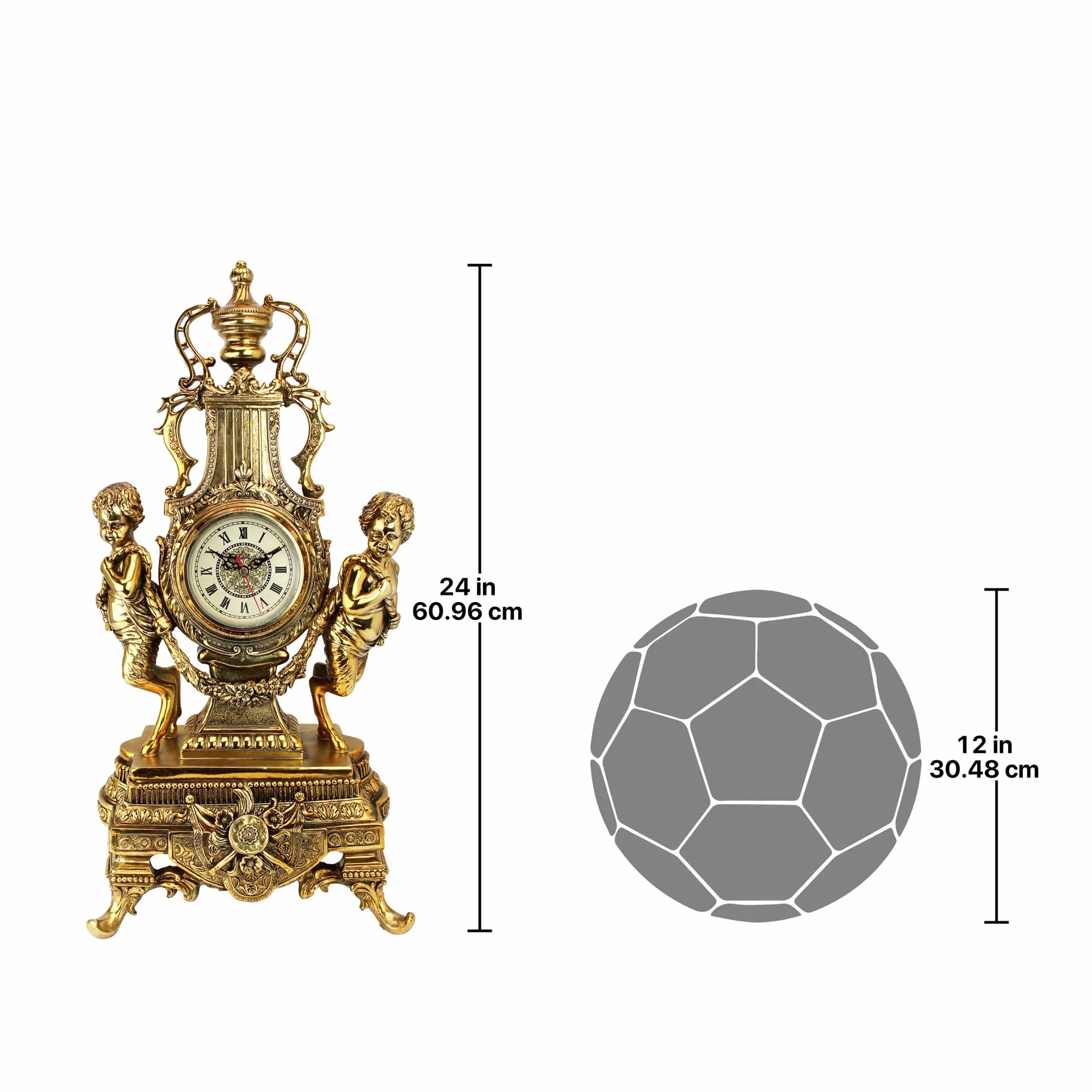 Design Toscano KY026 Orologio Grande Château Beaumont, Oro