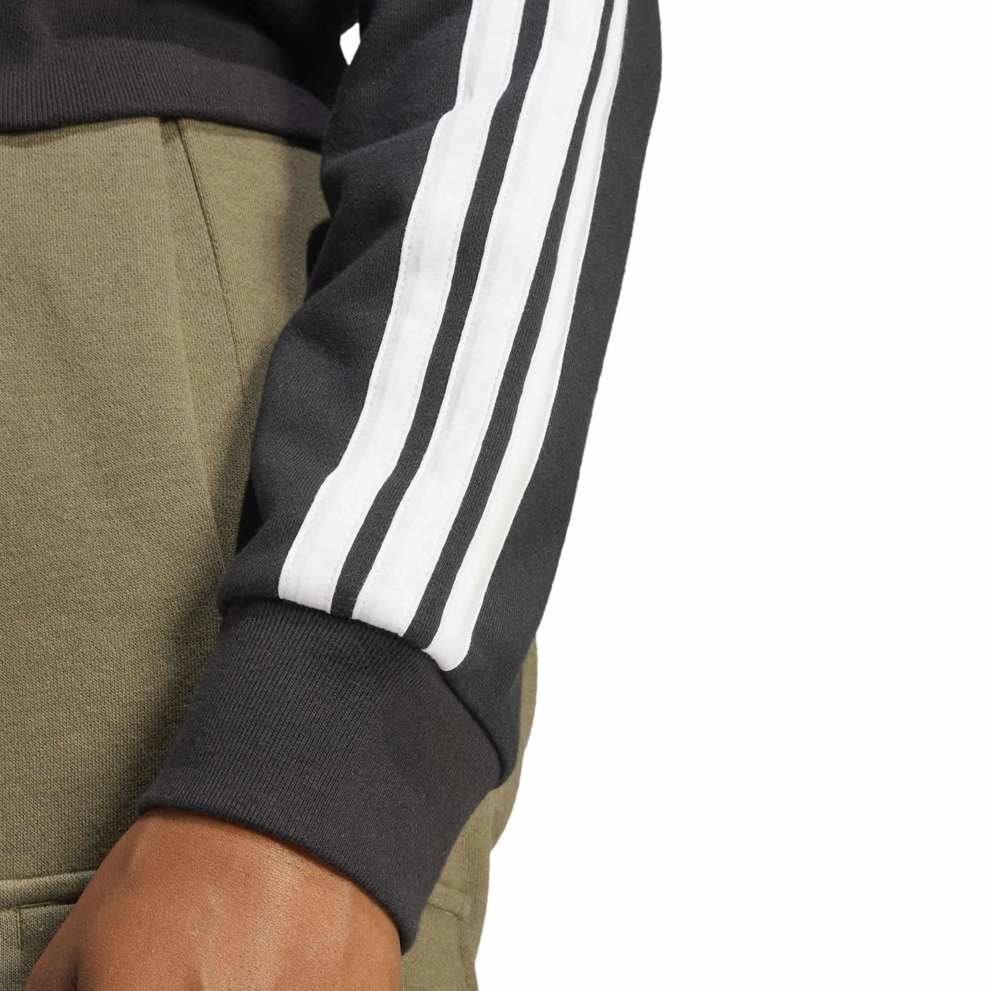 adidas Women Felpa con Cappuccio Essentials 3-Stripes French Terry Full-Zip
