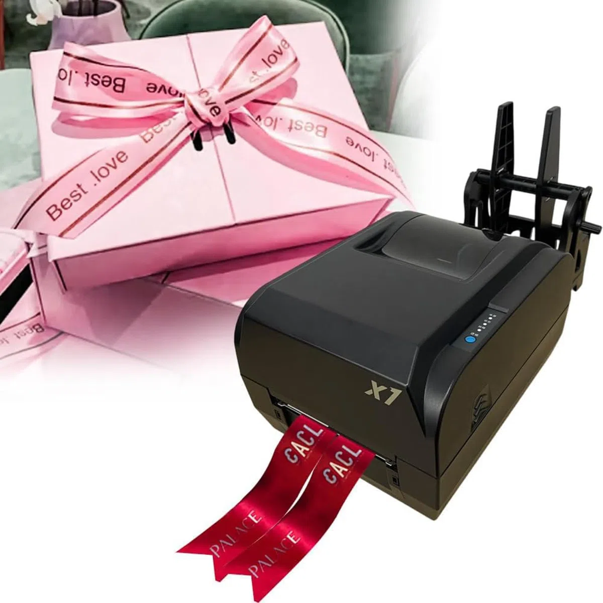 Macchina per la Stampa Digitale a Nastro, Macchina per la Stampa a Nastro con Supporto per Nastro, Supporta Oltre 50 Lingue, per Confezioni Regalo
