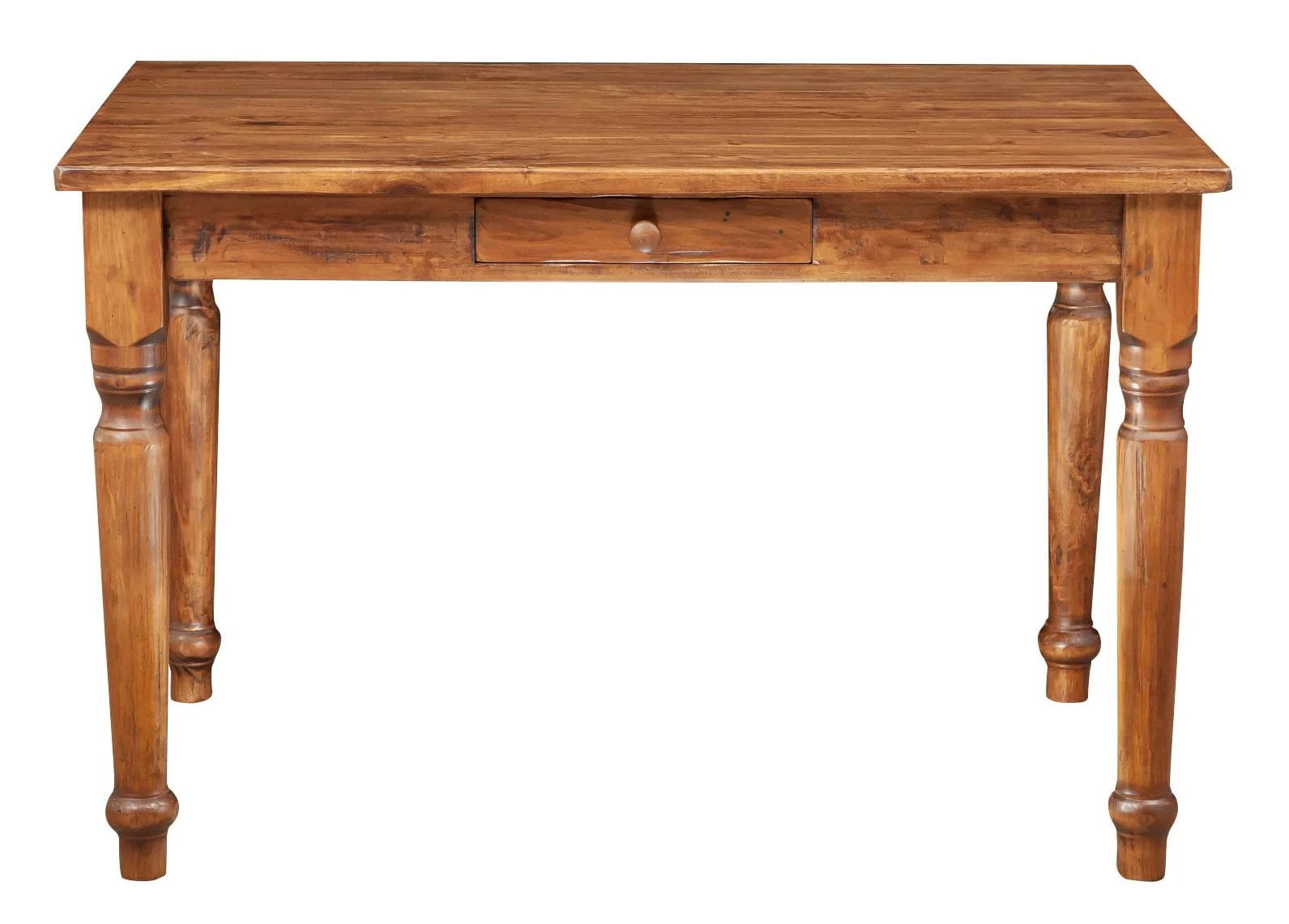 Biscottini Tavolo da cucina 120x80x80 cm Made in Italy | Scrivania vintage con cassetto | Tavolo legno massello di tiglio | Tavolo scrivania legno | Tavolo da pranzo per interni ed esterni Shabby