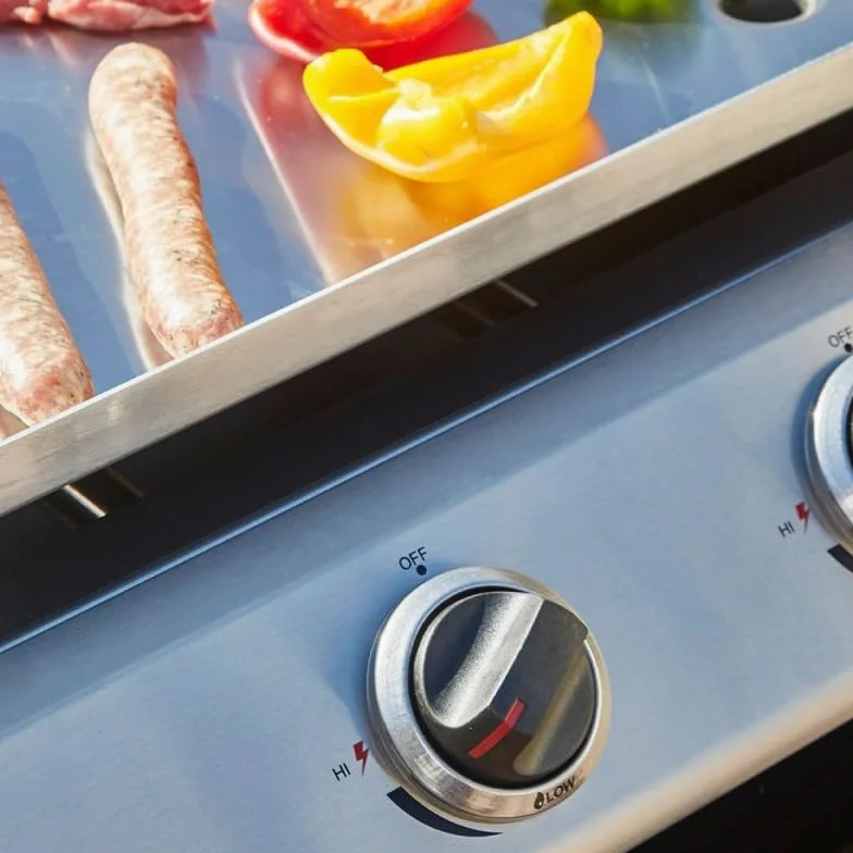 COOKING BOX - Piastra a gas Cadix 2 fuochi - Superficie di cottura 45,5 x 36 cm - piastra inox - 2 bruciatori - Cassetto per grasso - Fino a 6 persone - 6,3 kW