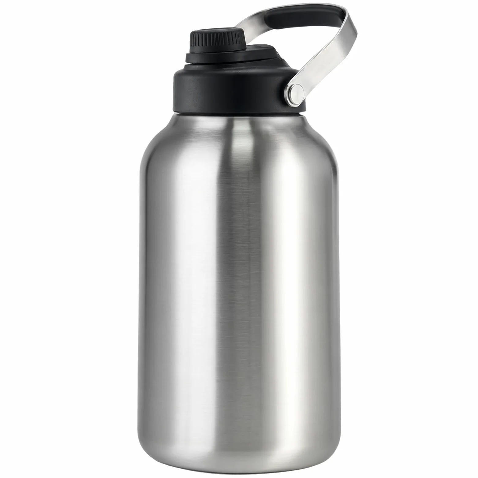 Kerilyn Borraccia termica con bocca larga, in acciaio inox da 3,6 litri, per bevande calde e fredde, grande bottiglia d'acqua con manico, grande brocca d'acqua per sport, viaggi