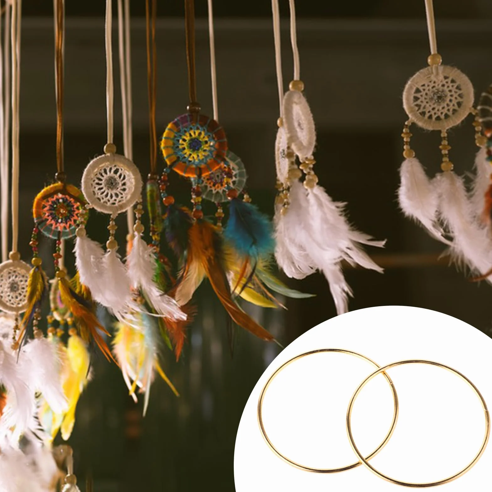 Anelli in metallo per macramè fai da te, set da 10 per decorazione artigianale