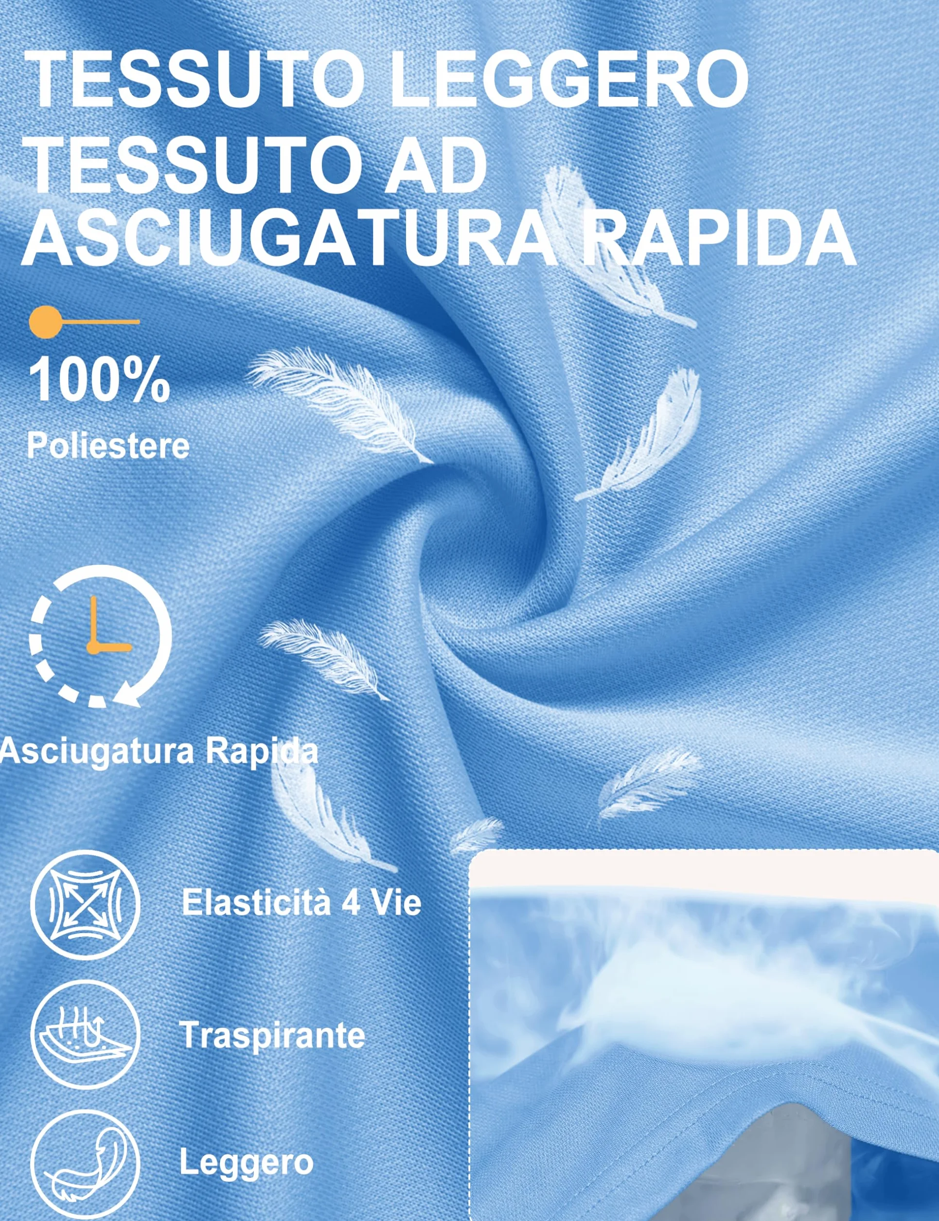TACVASEN Polo Uomo Manica Corta Estiva Maglietta Traspirante Tecnica Basic Golf Slim Fit Leggera Elegante