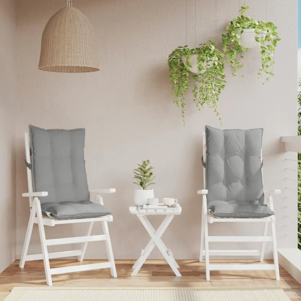 2 cuscini per sedia con schienale alto, in tessuto Oxford, 120 x 50 x 7 cm, impermeabili, antiscivolo, con lacci ed elastici, per sedia da giardino, sala da pranzo, ufficio, balcone, terrazza