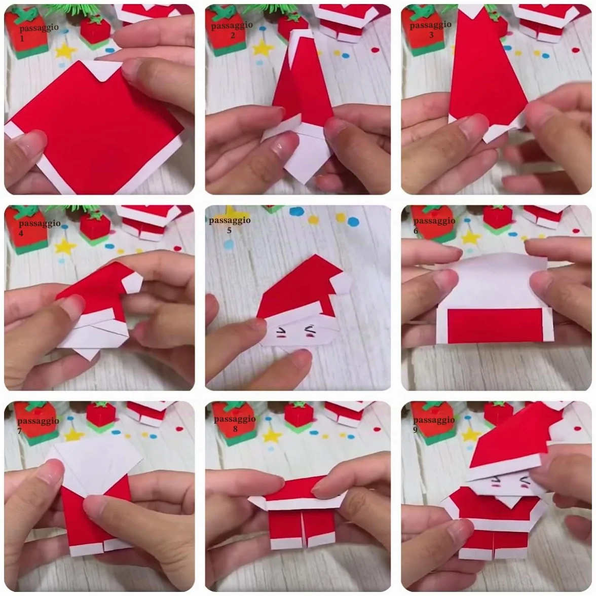 Molinter Paper 100 fogli quadrati per origami rosso/bianco per artigianato