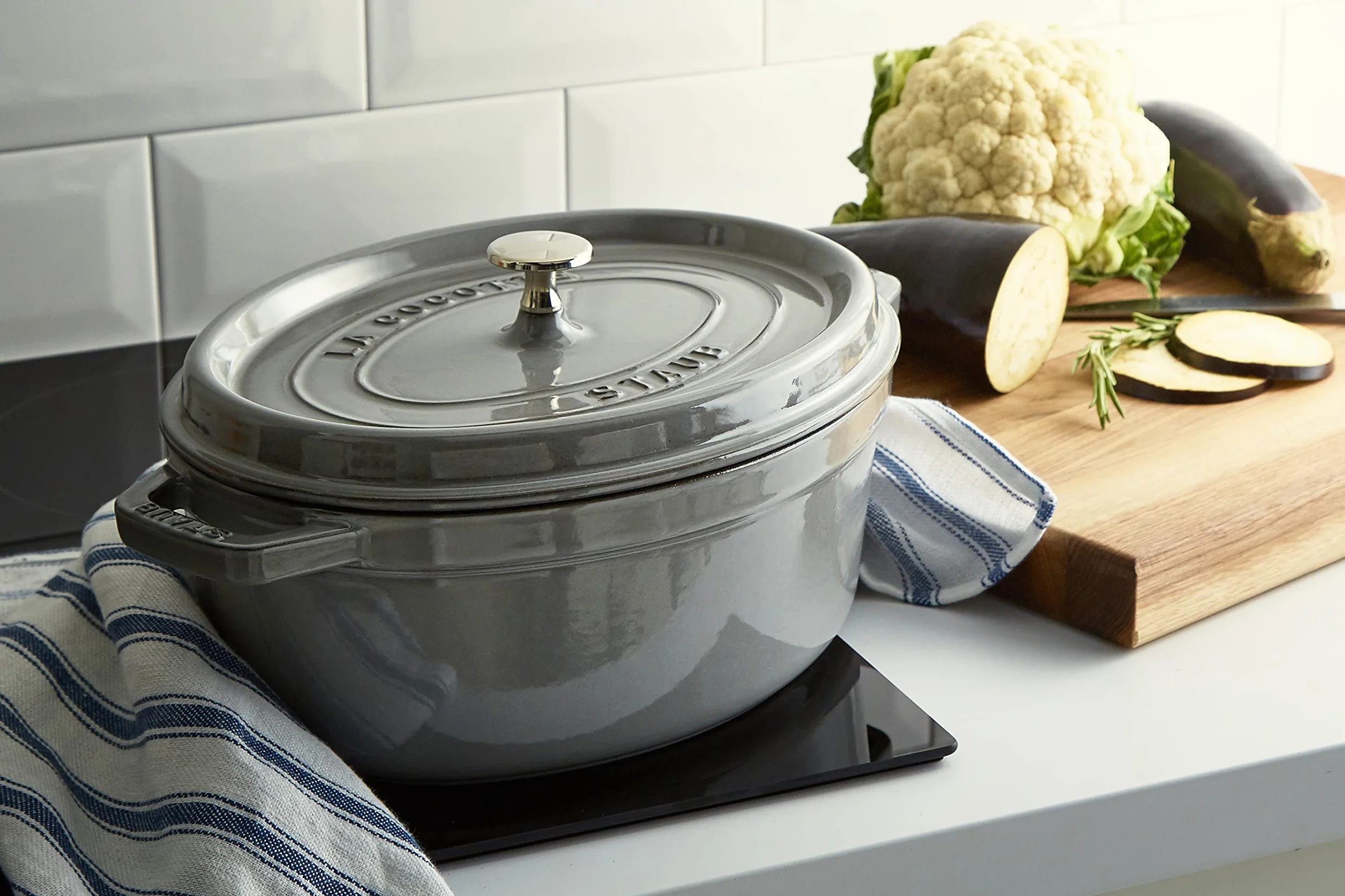 STAUB Cocotte Casseruola Ovale, Ghisa, Grigio Grafite, 29 cm