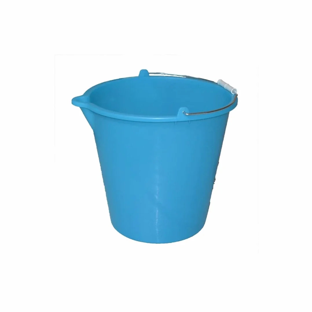 MAQA 1 pz Secchio con manico in plastica 15 lt, Secchi pulizie con becco BLU, secchio graduato