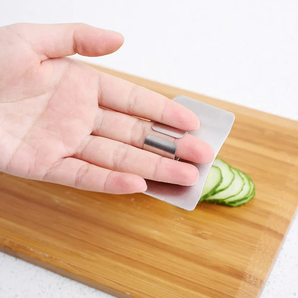 In Acciaio Inox Finger Kitchen Tool Guard Shield Guard Chop Safe Slice Hand Protector Strumento di Cottura Creativo e Popolare
