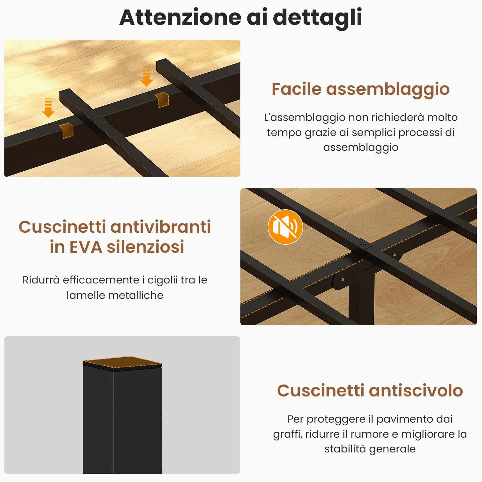 Brinlawb Struttura Letto Singolo 90x200 cm con Luce LED e Stazione di Ricarica (2 Prese CA, 2 Porte USB) Struttura Letto 90x200 cm con struttura in metallo, Facile da montare, Moderno, Marrone
