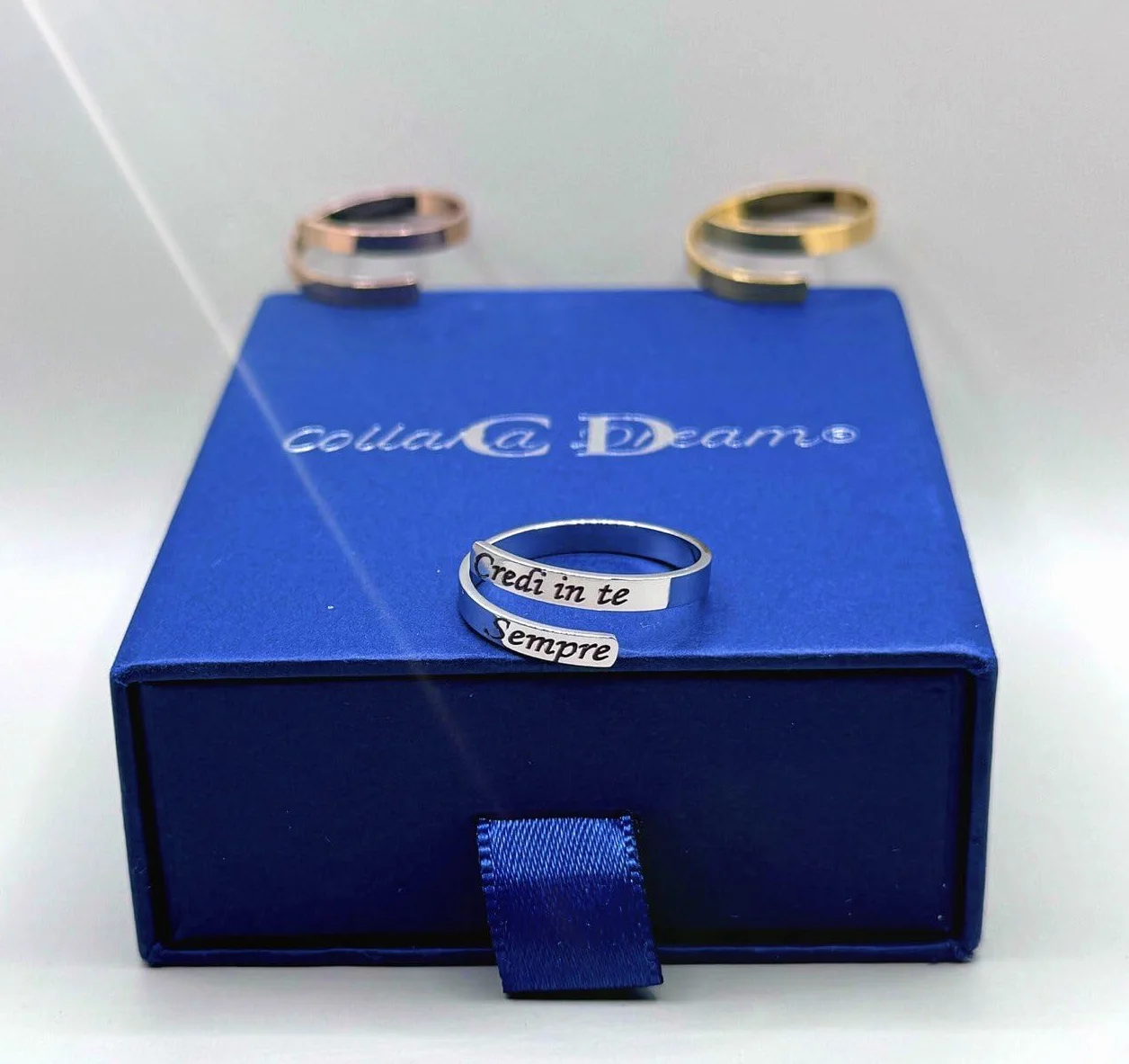 Anello Personalizzato con Incisione Nome Frase Data Regalo Romantico per Coppia