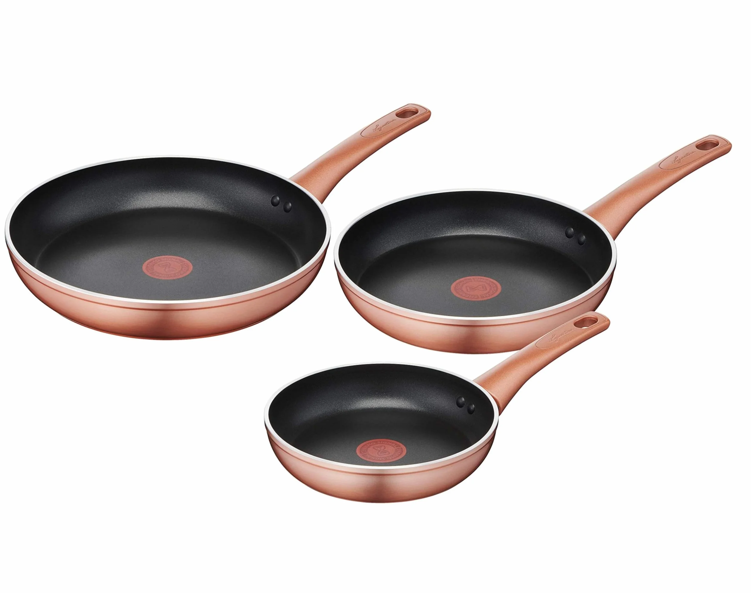 Lagostina Ramata Set Padelle Antiaderenti in Alluminio 20/24/28 cm 3 Pezzi Effetto Rame Gas Forno