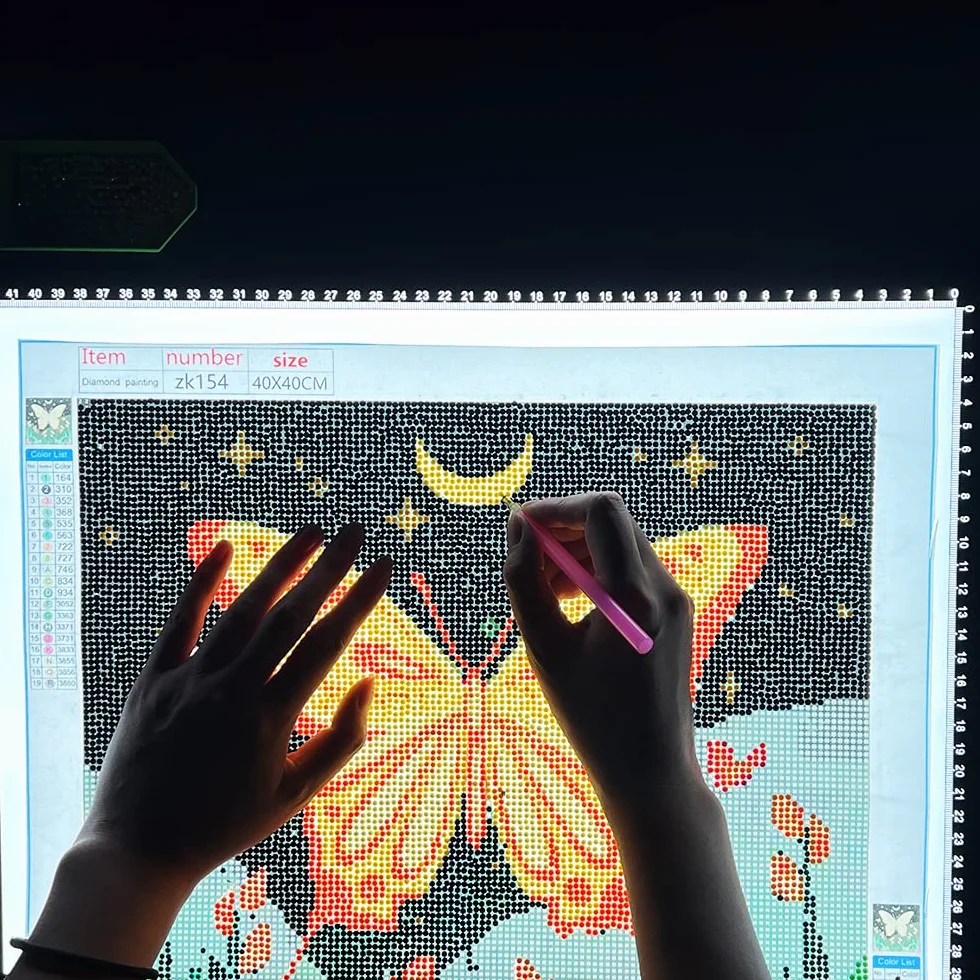 HSK A3 LED Artist Tracing Light Box, Adjustable High Brightness Light Pad for Tattoo Drawing Sketching Animation Diamond Painting