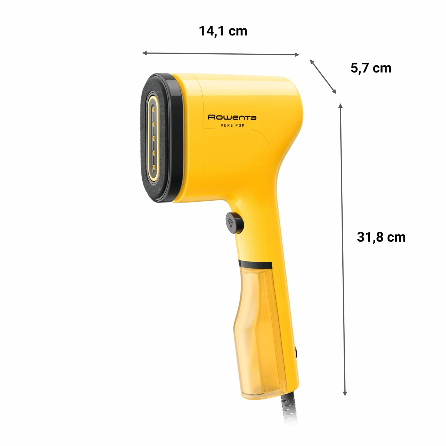 Rowenta Pure Pop Ferro da Stiro Verticale Portatile a Vapore 1300W Giallo DR2026