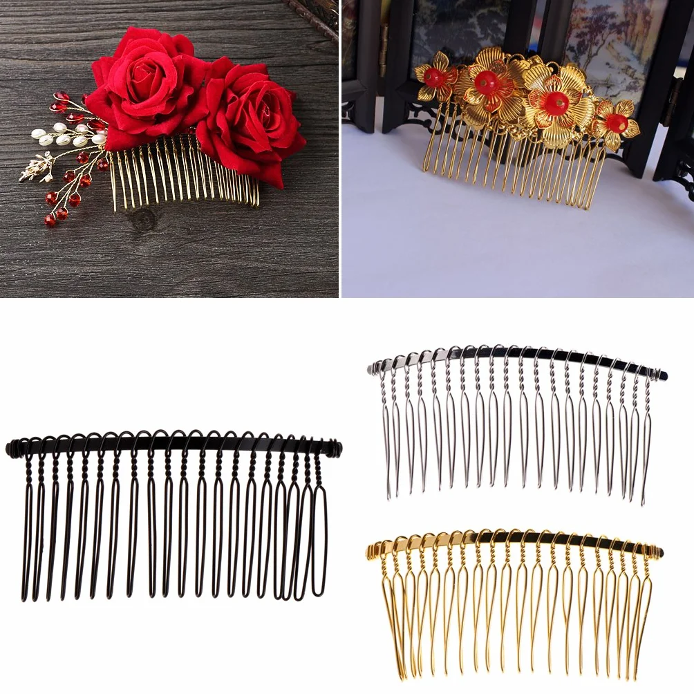 Pettine per capelli da sposa in metallo 20 denti accessorio per velo