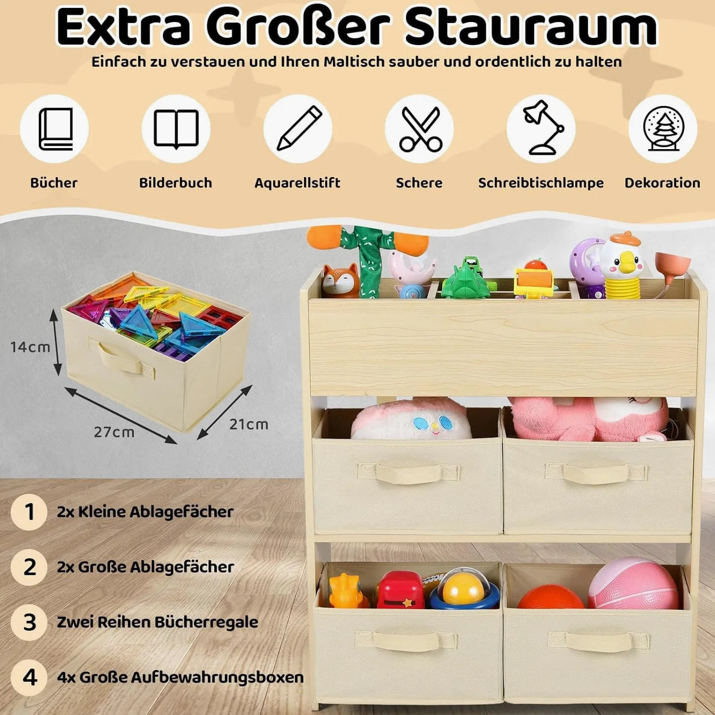 MAMIZO Tavolo per Bambini con 2 PCS Sedie, Tavolo in Legno con Rotolo di Carta, Mobile Montessori per Bambini 3-8 Anni, Ideale per Pittura/Leggere/Mangiare/Giocare, Montaggio Semplice Giallo