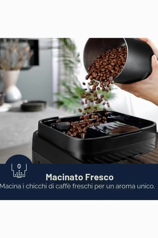 DeLonghi ECAM310.60.B Magnifica Evo Next Macchina da caffè Automatica, Preparazione Automatica, Montalatte