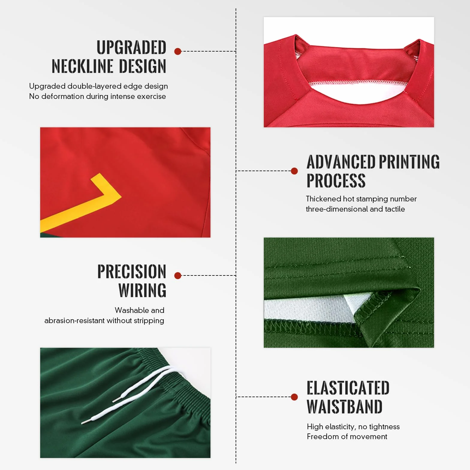 Sternstunde Set di Maglie per Bambini, Maglie da Calcio per Bambini, Maglie da Calcio per Ragazzi, Magliette Sportive per Ragazzi, Magliette da Calcio E Calzini