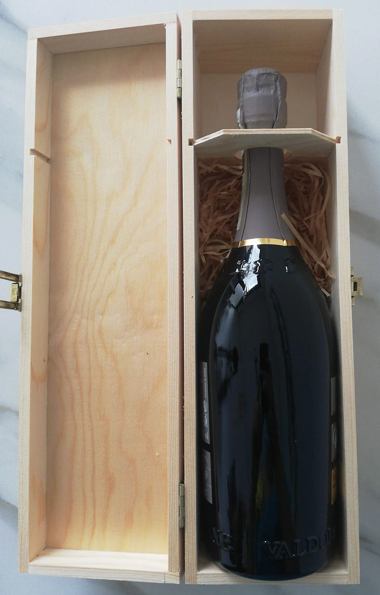 Porta Bottiglie Vino Guizzo Creart Made in Italy Scatola Legno 35.4x10.4x9.5 cm
