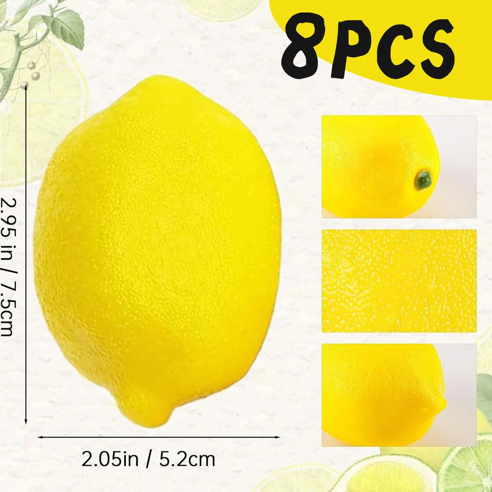 Finti Limone Artificiale Giallo Frutta Finta Decorazione Domestica Festa Ghirlanda Natalizia