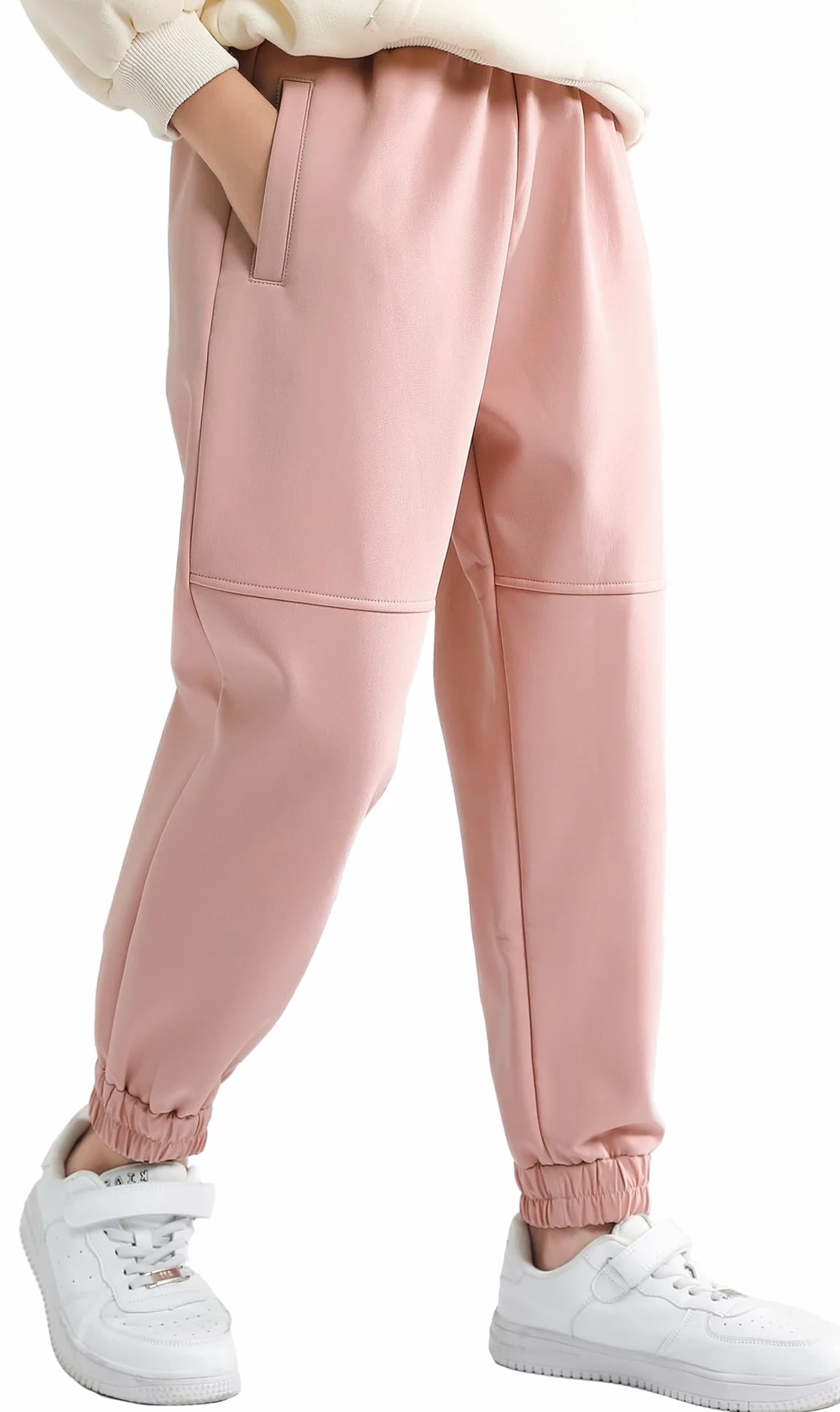 AIEOE Pantaloni sportivi lunghi per bambini, atletici, pantaloni da jogging per bambini, leggings termici con spessi e caldi, impermeabili, 120-170 cm