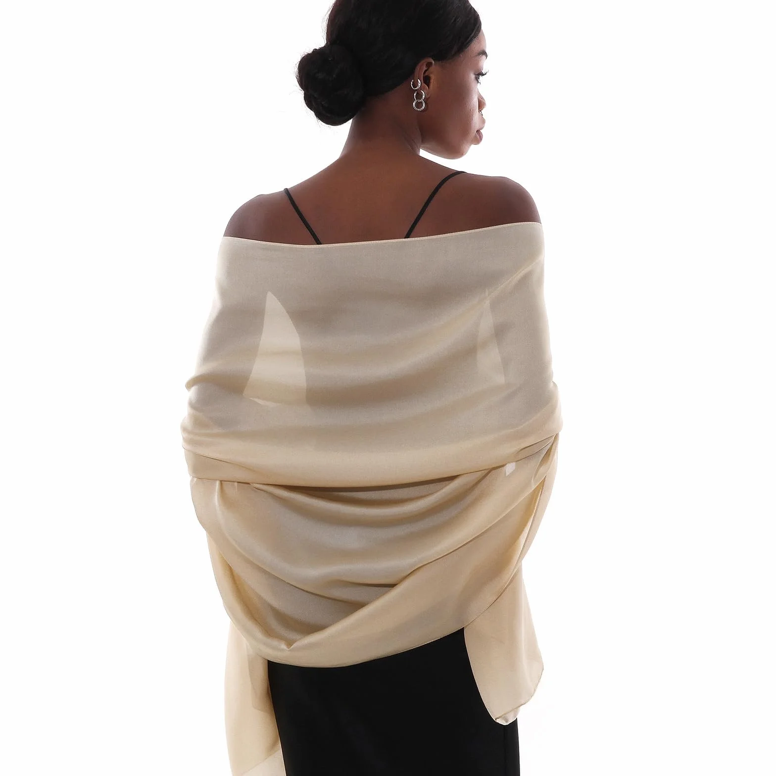 Sciarpa Donna Leggera Pashmina Stole Primavera Estate Cerimonia Elegante