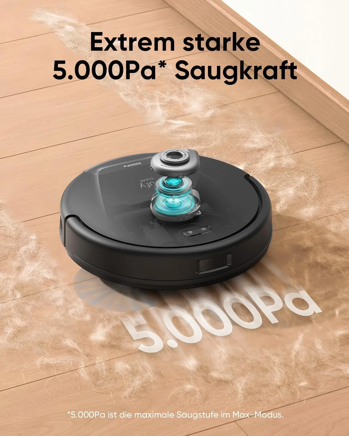 eufy Robot aspirapolvere L60, 5000 Pa, stazione aspirazione, navigazione laser iPath