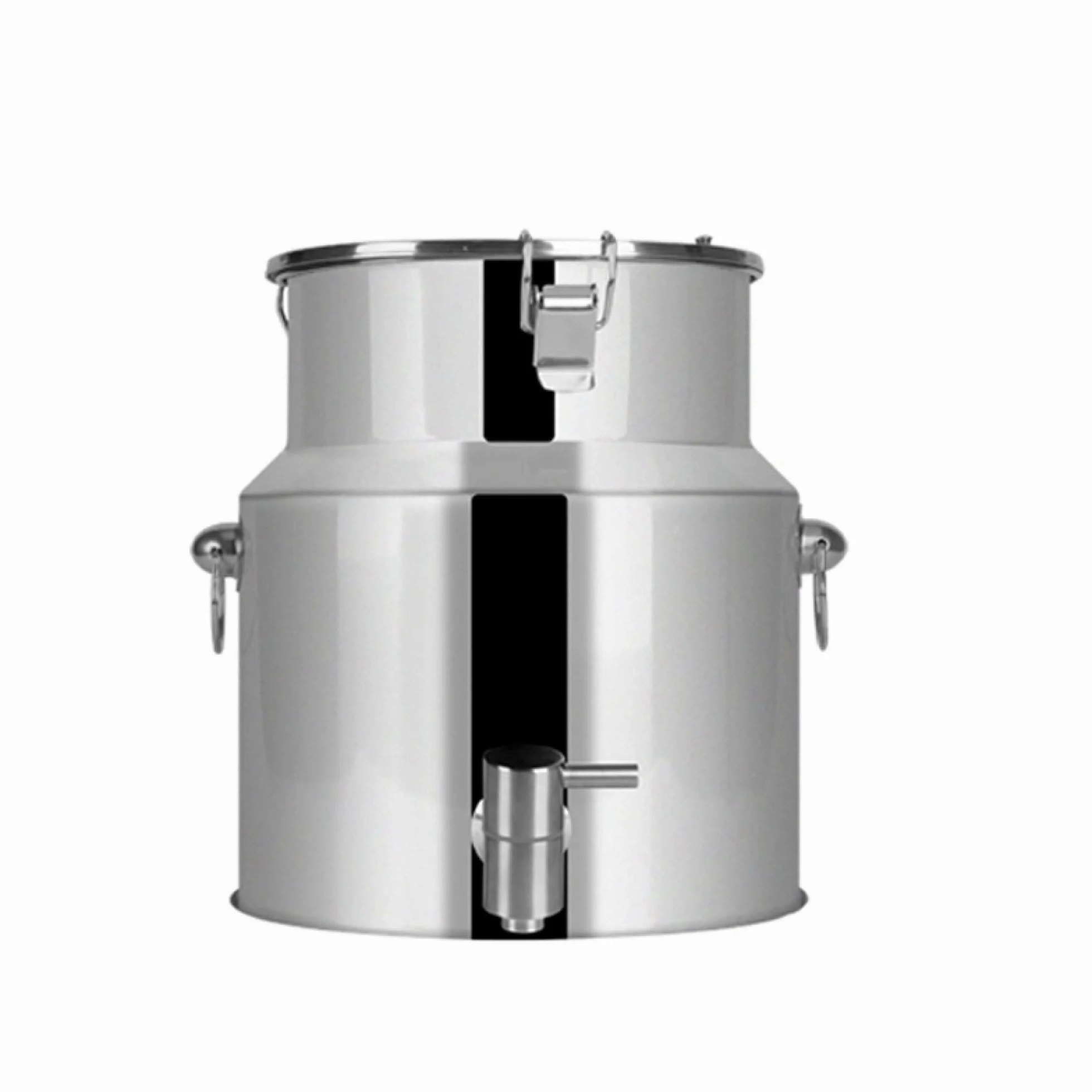 Lattina in acciaio inossidabile 5L/14L Secchio per vino Secchio Tote Brocca Barile per olio Serbatoio con coperchio sigillato e rubinetto per latte / 5L