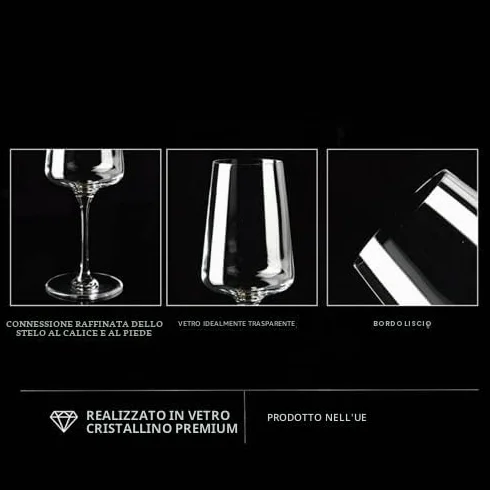 Crystal Glass bicchieri da vino bianco e frizzante set di 6 vetro senza piombo lavabili in lavastoviglie