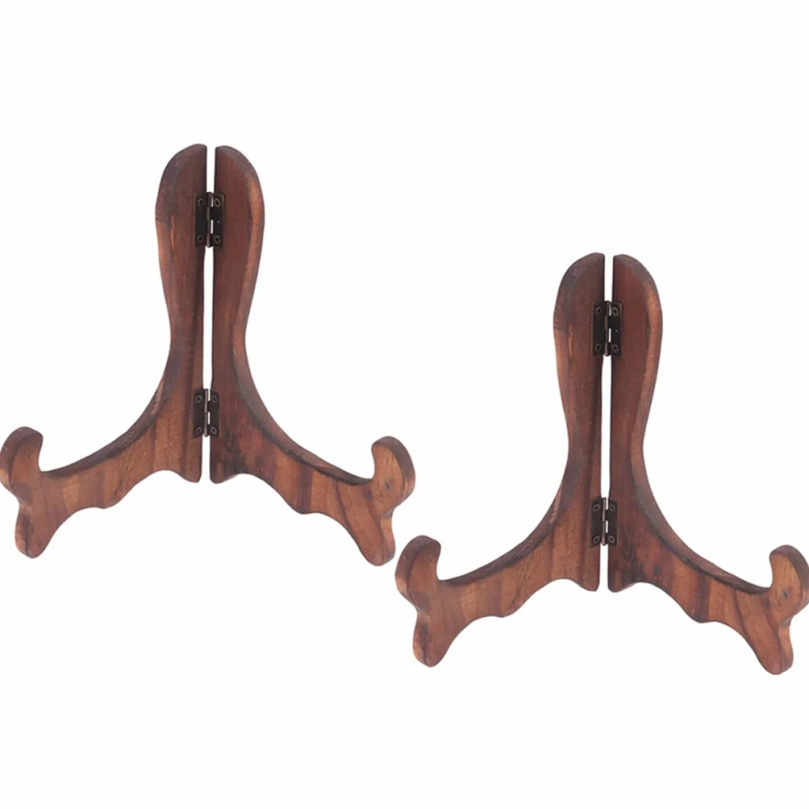 SHINEOFI Cavalletti da Esposizione in Legno caffè 2 Pezzi Supporto per Piatti E Foto Stand da Tavolo 6.30X4.33X0.39In per Casa Ufficio Decorazione