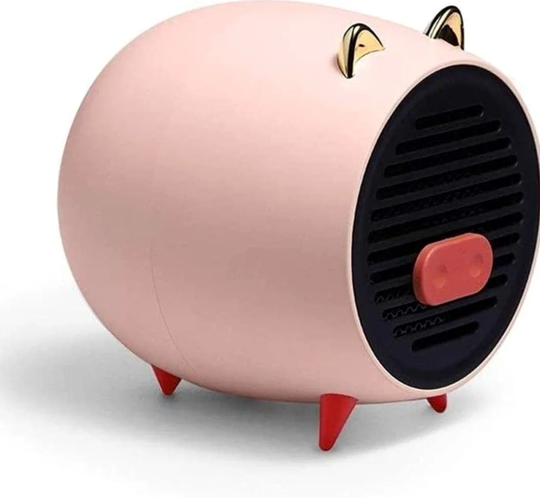 Stufetta Riscaldatore elettrico adorabile Riscaldatore a ventola per animali a forma di maialino Riscaldatore a ventola elettrico portatile mini silenzioso per Ventola riscaldante portatile