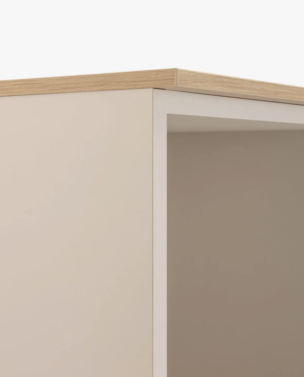 Composad | Libreria della Linea PRONTO con 5 Ripiani, Libreria per Ufficio e Home Office, Libreria Alta (LxAxP): 40x201,8x35,5 cm, Grigio Cashmere Topmatt e Rovere Mielato, Made in Italy
