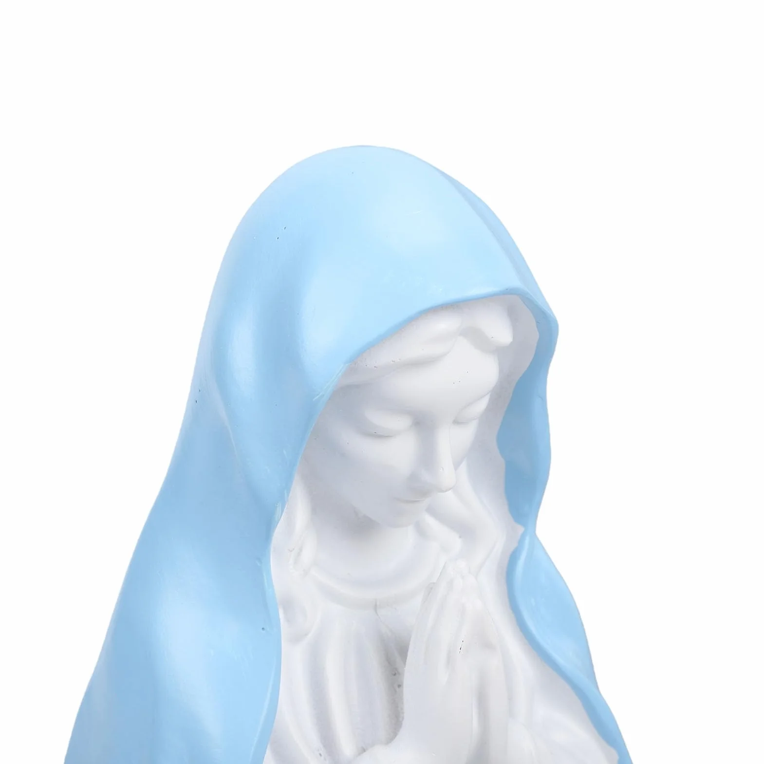 Mumusuki Statua della Vergine Maria con Luce Notturna, Elegante Lampada da Statua Religiosa Lampada da Scrivania Decorativa in Resina per la Decorazione del Soggiorno della Camera da