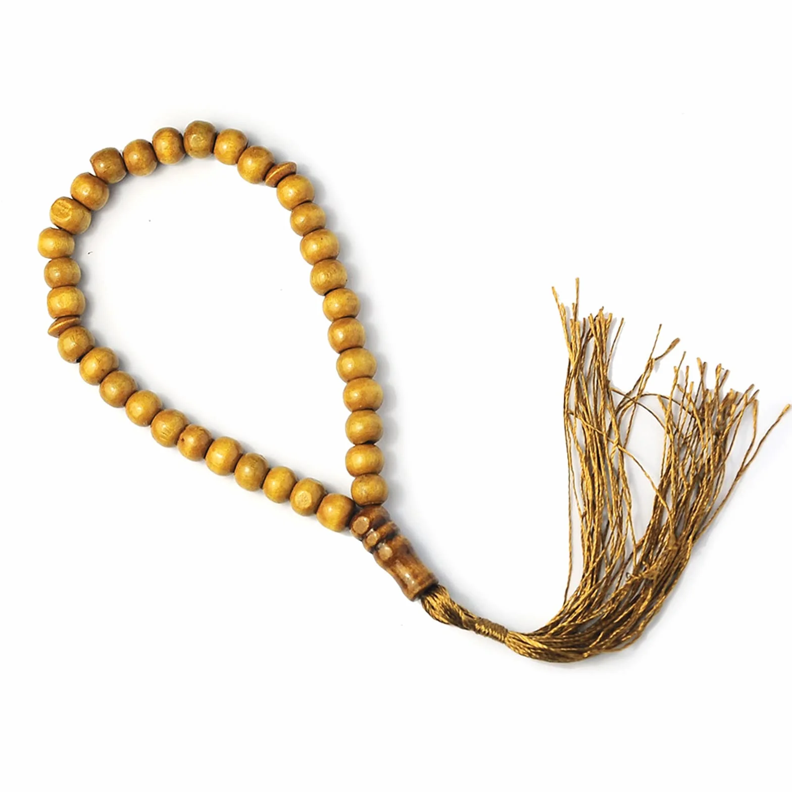 Perline di preghiera musulmane in legno, 8 mm, 33 rosario islamico Tasbih - Regalo di compleanno