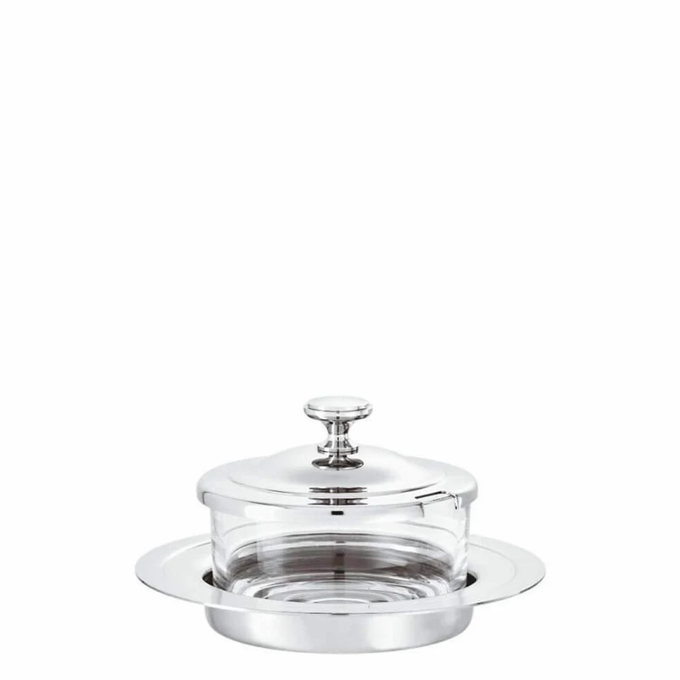 Formaggiera Con Cristallo Elite Inox Argentato