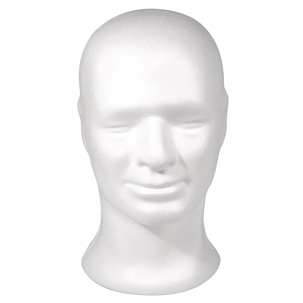 Rayher Testa Manichino Polistirolo Bianco 30,5 cm Esposizione Cappelli Parrucche
