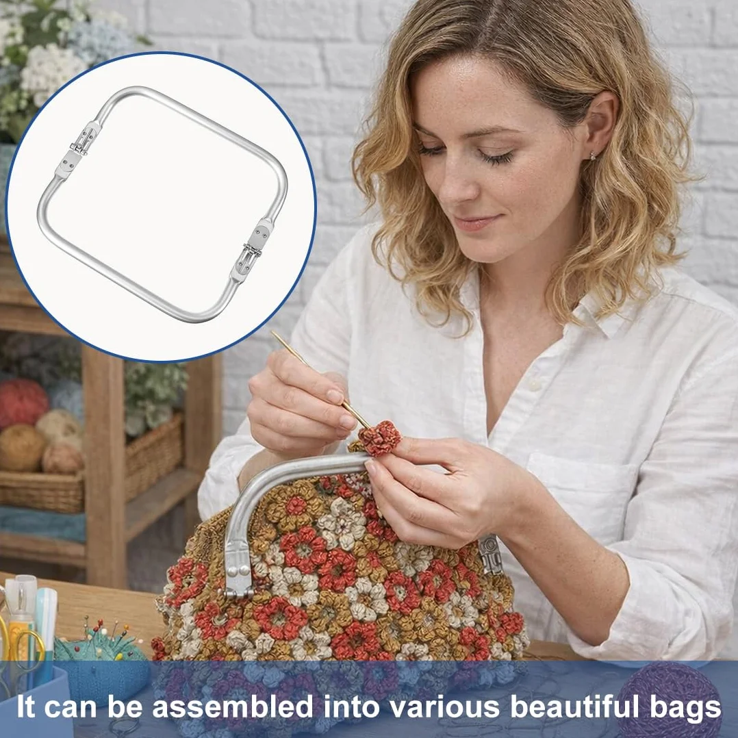 Manici Per Borse Uncinetto 25Cm, Chiusure Per Borse Uncinetto Per Progetti Diy, Accessori