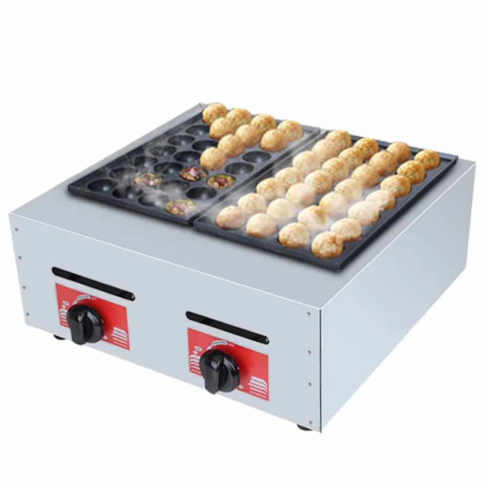 Macchina a gas Takoyaki 56 fori antiaderente per barbecue ristorante
