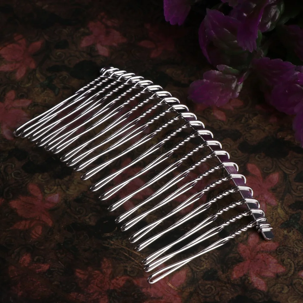 Pettine per capelli da sposa in metallo 20 denti accessorio per velo