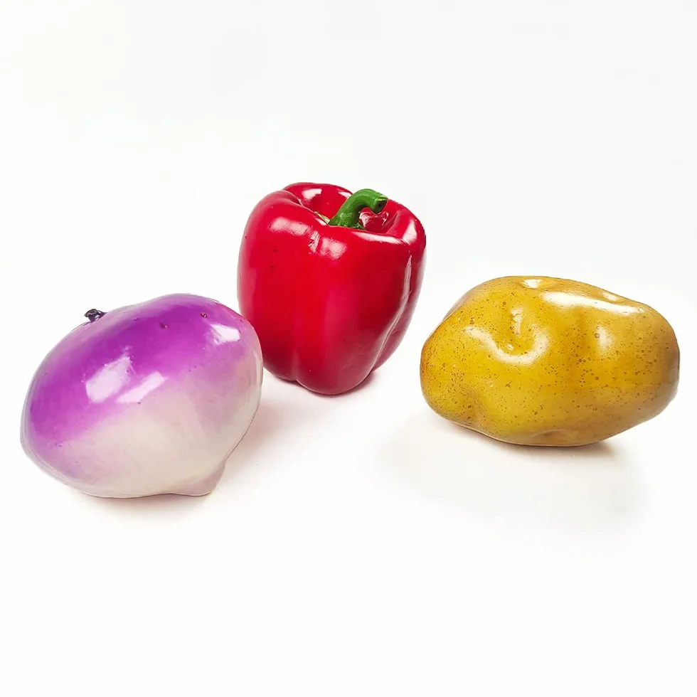 Verdure Artificiali 11 Pezzi Set Decorazione Cucina Finte Cipolle Carote
