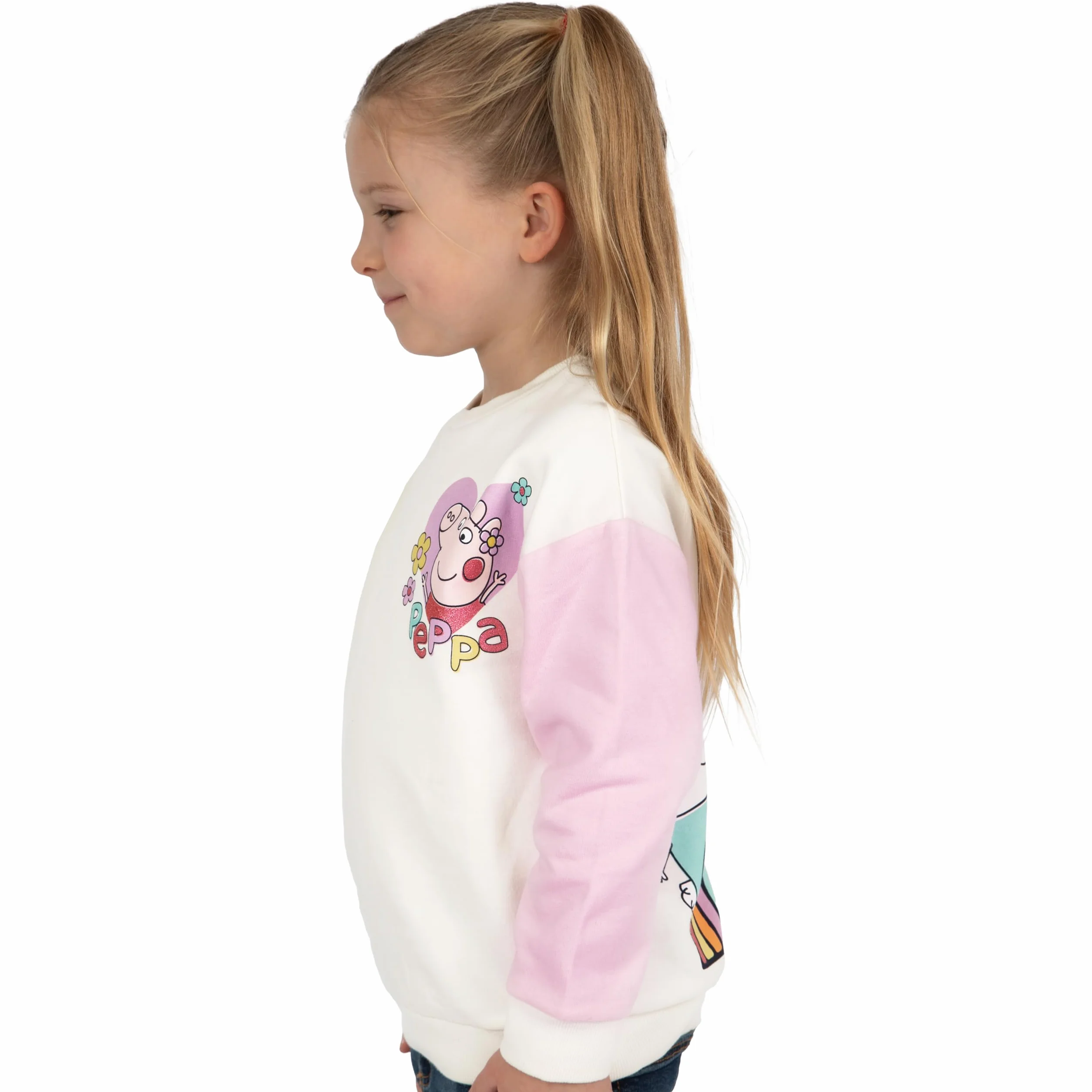 Peppa Pig Felpa Ragazza | Felpa Cotone Bambina | Felpe Ragazza Manica Lunga | Abbigliamento Bambina Glitter