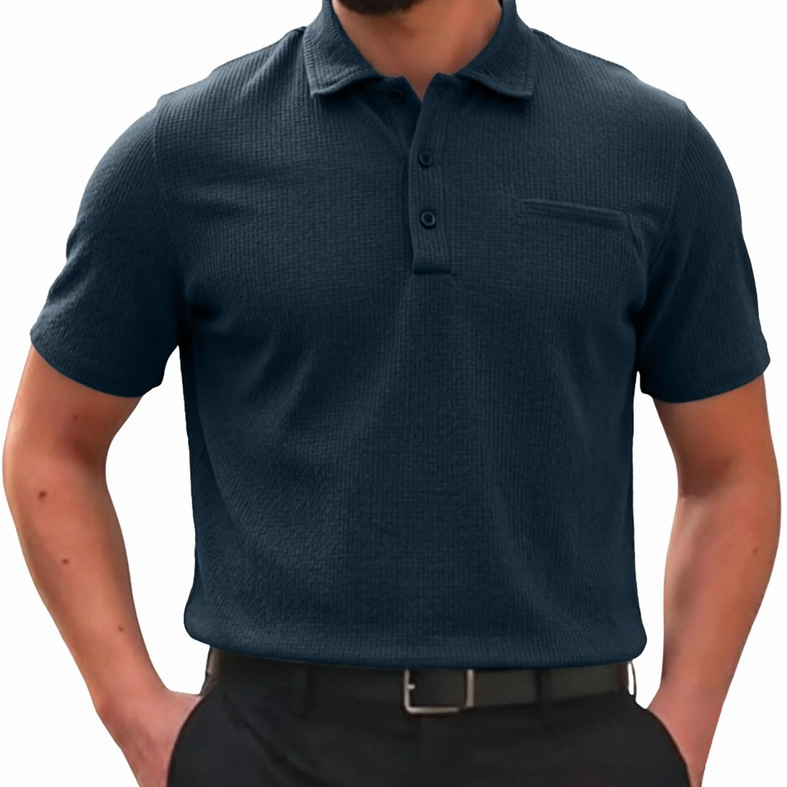 Polo Uomo Breeze Elastico Asciugatura Rapida Maniche Corte Golf Tempo Libero